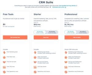 hubspot pricing